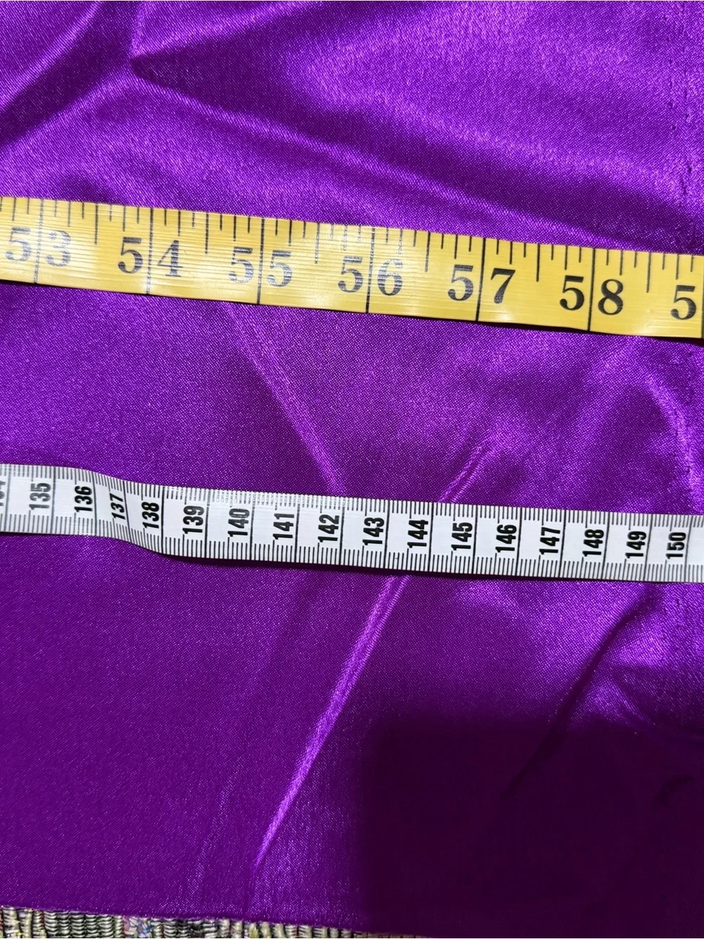 4 Yards : 2 yards each : Purple and Light Lavender Organza Party Fabric Set